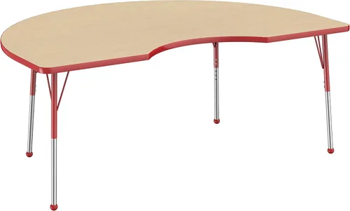 Miniatura 81 de FDP Clover Mesa de Actividades Escolar y de Oficina (48 x 48 pulgadas), patas estándar con deslizadores giratorios para entornos de asientos