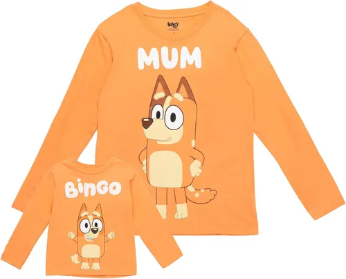 Miniatura 4 de Bluey Bingo Chilli Mom Bandit Dad Long Sleeve Matching Family T-Shirt Toddler to Adult