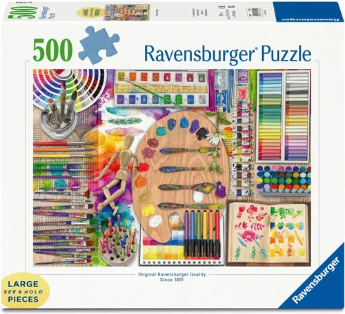 Miniatura 2 de Ravensburger The Artist's Palette - Rompecabezas de 500 piezas Gran formato para un fácil manejo Imágenes vibrantes y atractivas Ideal