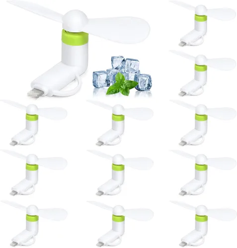 Miniatura 9 de Paquete de 24 mini ventiladores de mano a granel, mini ventilador portátil 2 en 1 para teléfono celular compatible con iPhone, iPad, Samsung