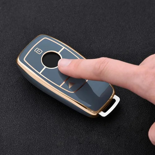 Miniatura 4 de ELOHEI Funda para llavero de Mercedes Benz, funda suave de alta calidad de protección completa de 360 grados, accesorios para Mercedes Benz E, S, C