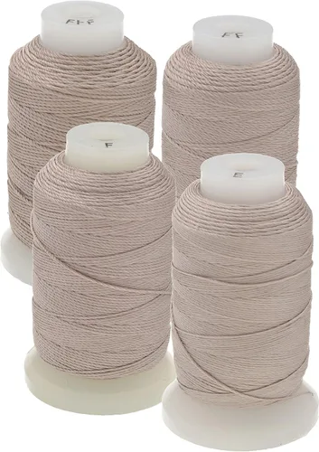 Miniatura 33 de The Beadsmith Cordón de seda pura – Castaño, tamaño E (0.325 mm/0.0128"), 200 yardas (600 pies), carrete de 1/2 onza