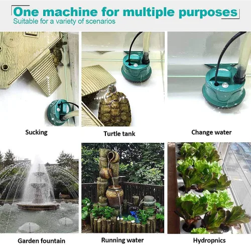 Miniatura 8 de Upettools Bomba de agua sumergible, bomba de agua multifuncional de circulación ultra silenciosa con mango para estanque, acuario, hidroponía
