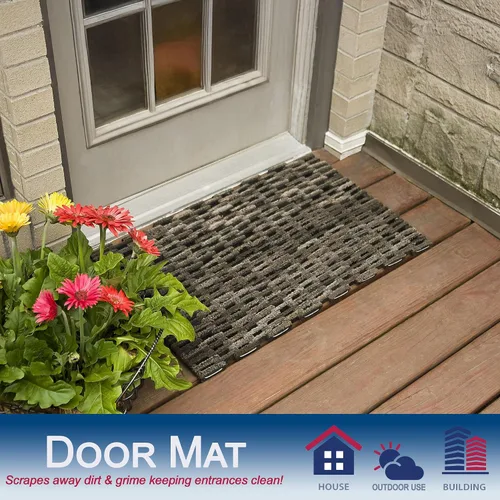 Miniatura 3 de Durable Corporation 400S3672 Dura-Rug - Tapete de entrada, tono tierra, 36 x 72 pulgadas