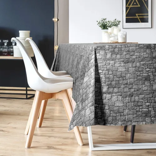 Miniatura 5 de Chuangdi 2 piezas de telón de fondo de pared de piedra de 4.5 x 9 pies, cortinas de pared de piedra para puerta, mantel extraíble para fotos