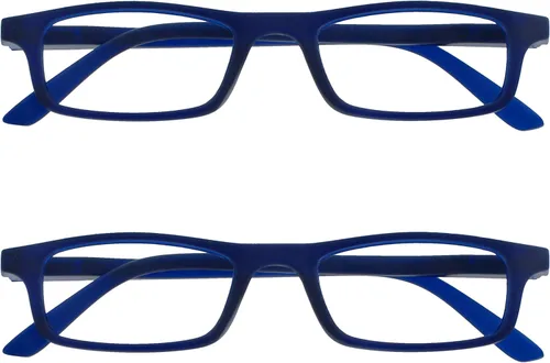 Miniatura 12 de OPULIZE TED - Lentes de lectura para mujeres y hombres, marco mate rectangular, ligero, estrecho, con bisagras de resorte, gris transparente +1.50