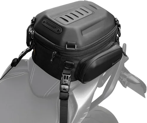 Rhinowalk Bolsa trasera para motocicleta, bolsa de asiento trasero rígida impermeable, 12-18L expandible mochila de equipaje de motocicleta para