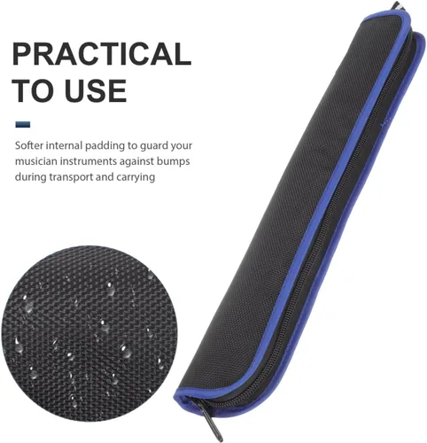 Miniatura 8 de SUPVOX Funda de transporte portátil para flauta de tela Oxford de 12.99 x 2.75 x 0.98 pulgadas, bolsa de almacenamiento ligera para instrumentos