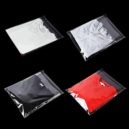 Miniatura 6 de Bolsas de plástico de celofán resellables transparentes autoadhesivas para embalaje de camisas, ropa y productos, 100 bolsas de celofán