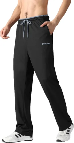Miniatura 49 de Pantalones deportivos para hombre con bolsillos con cremallera, pantalones deportivos ligeros, pantalones de entrenamiento holgados atléticos