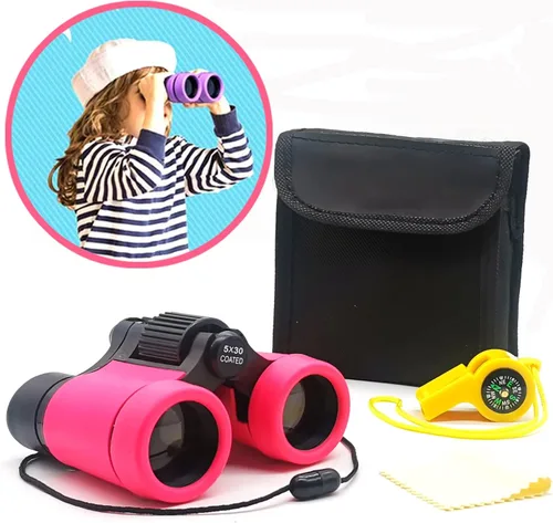 Miniatura 12 de Binoculares para niños, los mejores regalos para niños de 3 a 12 años, óptica de alta resolución, a prueba de golpes, mini binoculares para niños