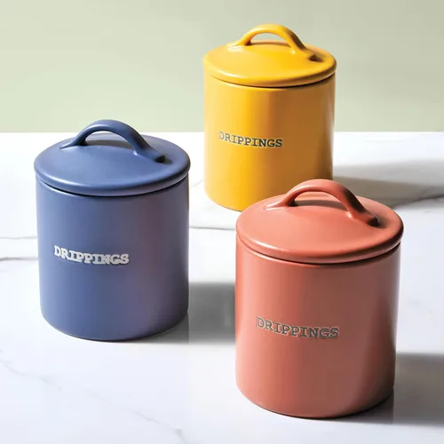 Miniatura 5 de Ayesha Curry Ceramics - Tarro de grasa de tocino, 21 onzas, ancla