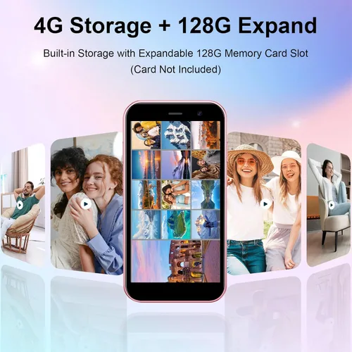 Miniatura 3 de Mini teléfono 4G desbloqueado Mini Smartphone 4GB+128GB Batería más pequeña del mundo 2000mAh Pantalla táctil HD Teléfono móvil compacto para niños
