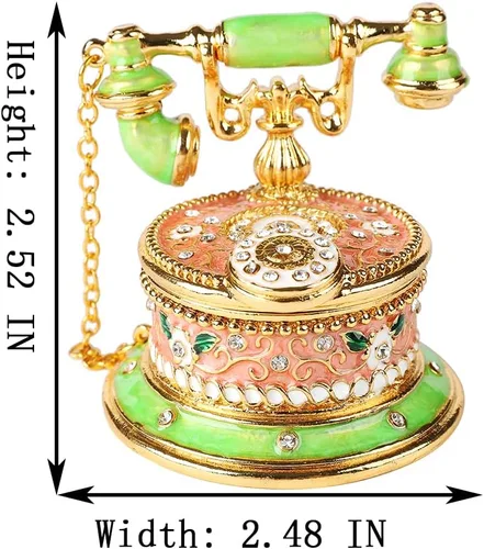 Miniatura 36 de QIFU Caja de baratija pintada a mano con bisagras, regalo único para la familia