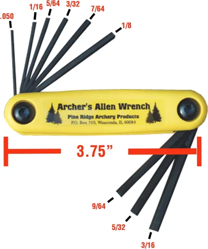 Miniatura 4 de Pine Ridge Archery Juego de llaves Allen para arqueros y kit de combo con funda