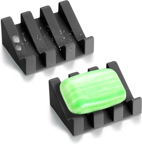 Miniatura 16 de Jabonera, soporte para pastilla de jabón para ducha, para baño, cocina, bañera, fácil de limpiar, mantiene el jabón seco, extiende la vida del jabón