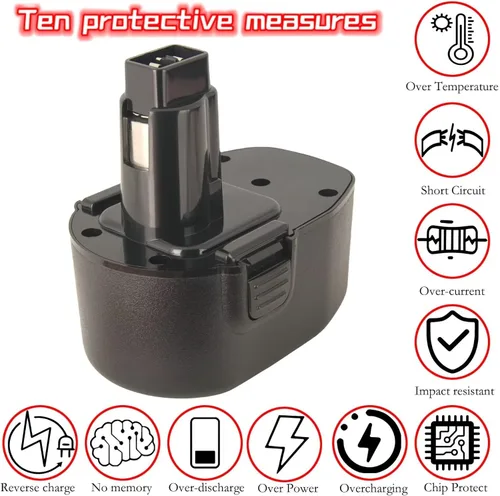 Miniatura 5 de 1.5Ah compatible con batería Dewalt de 14.4 V NiCad repuesto Black and Decker (etiqueta de capacidad real) DW928 PS140 DCD140 DC9091 DC9092 DW9091