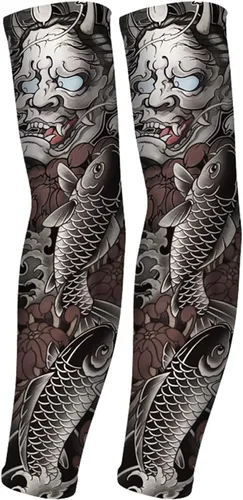 Miniatura 8 de Aresvns Halloween Makeup Tattoo sleeves, Premium Cooling Arm Sleeves for Men and Women UV Sun Protection Arm Sleeves Yu2