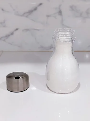 Miniatura 7 de J&M DESIGN Dispensador de azúcar acrílico con boquilla de acero inoxidable para café, té y hornear, recipiente de 9.5 onzas