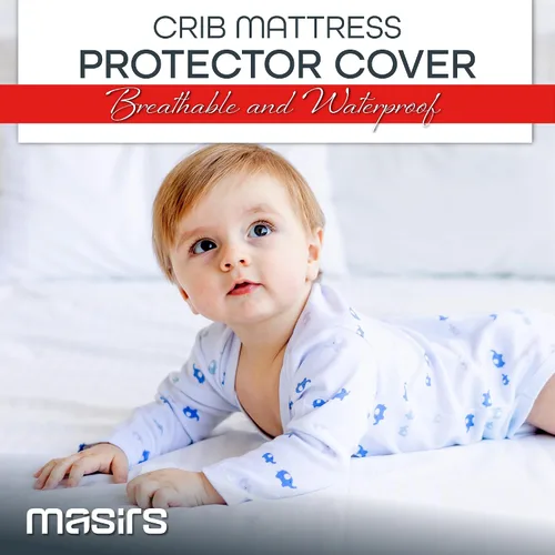 Miniatura 2 de Protector de colchón de cuna, material bambú cómodo, transpirable e impermeable. Para mantener el colchón de la cuna limpio y protegido mientras que