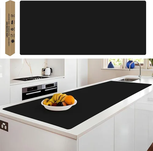 Miniatura 33 de Tapete de silicona súper grande, 120 x 24 pulgadas, tapete de silicona para encimera de cocina, tapete antideslizante resistente al calor, tapete