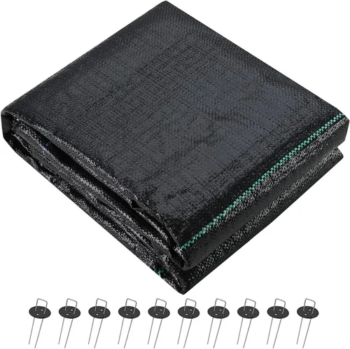 UWIOFF Tela de barrera de malezas, 4 x 30 pies, duradera y resistente, resistente a los rayos UV, alfombrilla de jardinería de bloque de malezas de