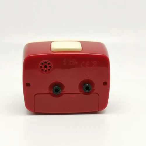 Miniatura 3 de Reloj despertador pequeño rojo pequeño movimiento de cuarzo silencioso reloj despertador analógico estilo clásico vintage