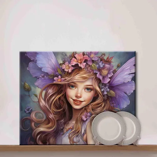Miniatura 4 de Angel morado - Pintura por números para principiantes, delicadas muñecas con corona de pintura por números sobre lienzo, fácil de pintar obras