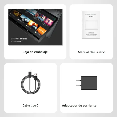 Miniatura 7 de ApoloMedia Tablet de 11 pulgadas, Android 16 2026 con procesador Octa-Core, 8 GB de RAM+128 GB de ROM (expansión de 1 TB), batería de 7000 mAh
