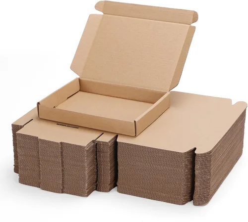 Miniatura 29 de PHAREGE - Paquete de 25 cajas de envío de 6 x 6 x 2 pulgadas, cajas de cartón corrugado marrón, cajas de correo pequeñas para embalaje de pequeñas