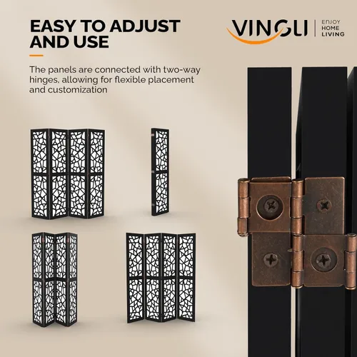 Miniatura 6 de VINGLI Divisor de habitación de 70 pulgadas de alto, pantalla de privacidad de tela no tejida, divisores de pared de división interiores, separador