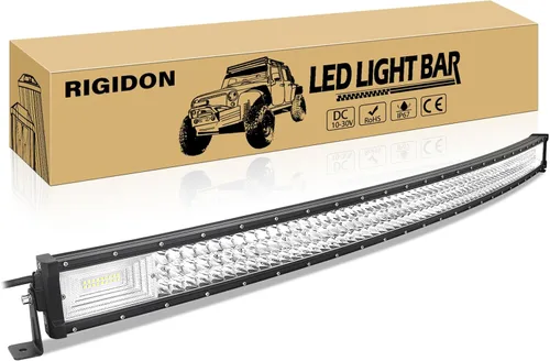 Miniatura 9 de RIGIDON - Barra de luz LED curva de 22 pulgadas, 270 W, triple fila, combo de inundación y foco, 27000 lm, barra de luz impermeable para conducir