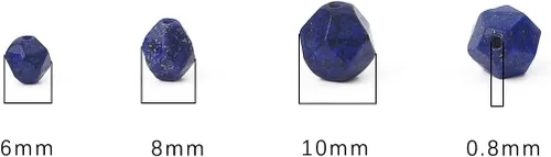 Miniatura 2 de BEADIA Cuentas redondas de facetas de piedra natural de amazonita de 6 mm para hacer joyas, tira de 36 cm
