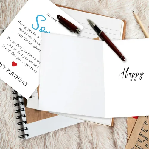 Miniatura 5 de Asmallgf Tarjeta de feliz cumpleaños para hijo, regalos de cumpleaños de mamá papá, divertida tarjeta de cumpleaños para hijo adulto, idea de regalo