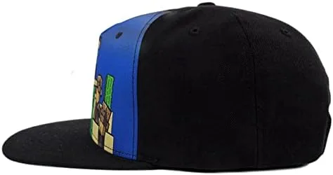 Miniatura 3 de Minecraft Gamer Hat para niños Survival Mode Snapback Cap Cool Kids Hat Negro