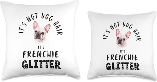 Miniatura 3 de Francia Bulldog Funny Dog Owner Gifts It's Not Dog Hair It's FRENCHIE - Almohada divertida con frase en inglés "It's Not Dog Hair It's FRENCHIe