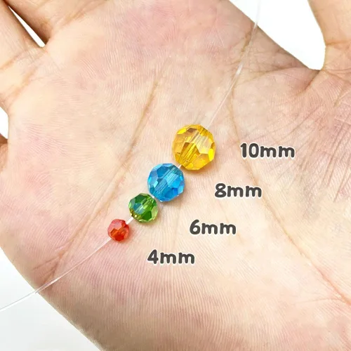 Miniatura 3 de 400 cuentas redondas de cristal de 0.157 pulgadas (0.157 in), espaciador facetado, cuentas de color AB para hacer joyas, manualidades, collares