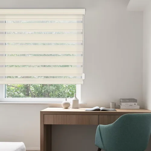 Miniatura 2 de Persianas de cebra Changshade para ventanas interiores con filtro de luz, persianas de cebra con cordón para puertas corredizas de vidrio