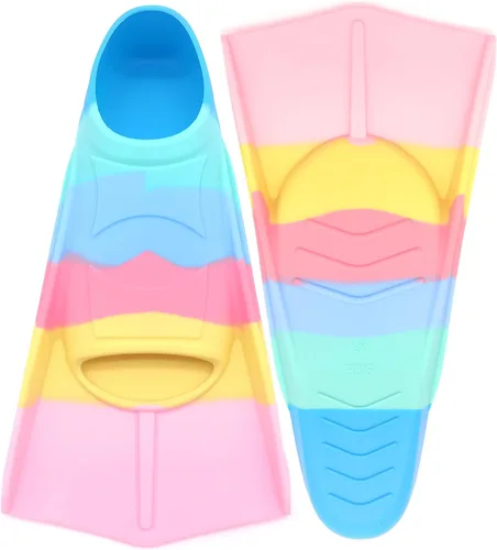 Miniatura 113 de Gugmoy Kids Swim Fins,Comfortable Silicone Flippers for Swimming and Diving,Size Suitable Beginners Kids Girls Boys Adults
