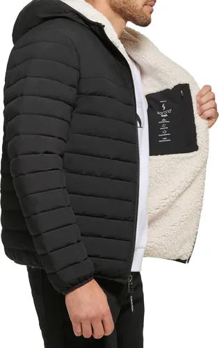 Miniatura 6 de Calvin Klein Men's Hooded Down Jacket Quilted Coat Sherpa Lined