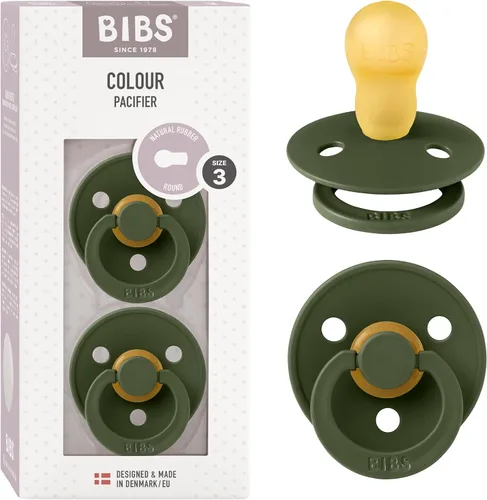 Miniatura 85 de BIBS - Paquete de 2 chupetes Bibs Colour, calmante, libre de bisfenol A, punta redonda, látex de goma natural Noche de vainilla