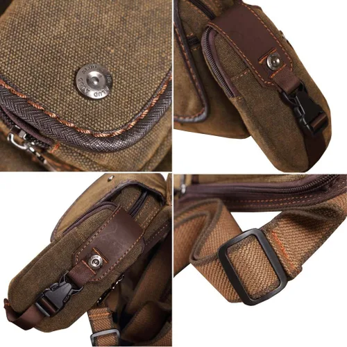 Miniatura 5 de Drop Leg Bag for Men Women Marrón