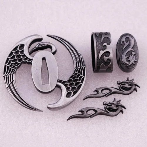 Miniatura 65 de Espada samurái japonesa KOSHIRAE – TSUBA FUCHI KASHIRA MENUKI 68-100