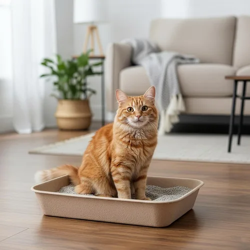 Miniatura 7 de Kitty Sift Caja de Arena Desechable para Gatos Jumbo, 6 Unidades, Duradera y Portátil para Viajes y Hogar, Caja de Arena Desechable Ecológica que