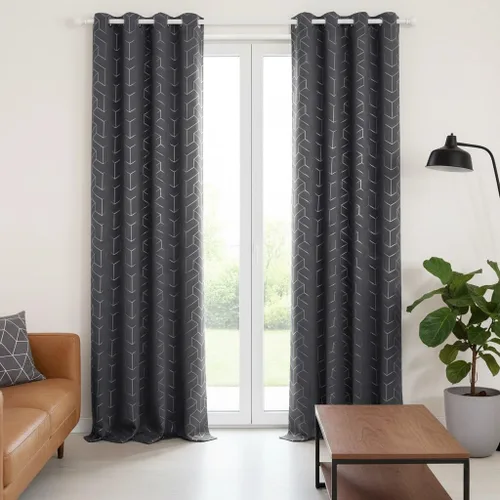 Miniatura 75 de NICETOWN Paneles de Cortinas Opacas para Dormitorio - Tratamiento de Ventanas con Aislamiento Térmico, Ojales Sólidos, Cortinas Opacas con Diseño