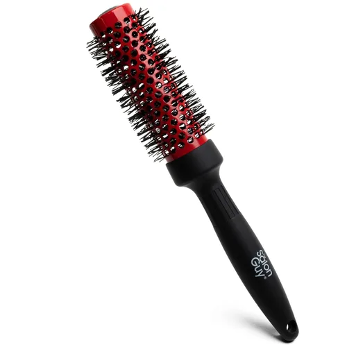 Cepillo redondo de cerámica con infusión de iones | Rodillo de calidad de salón para secado por soplado | Fija el cabello seco o dañado | Cepillo de