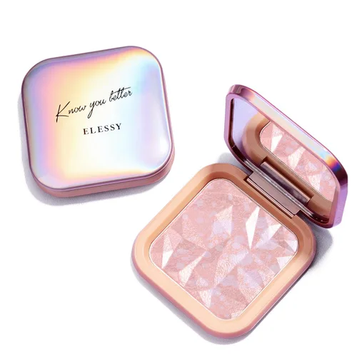 ELESSY Paleta Iluminadora de Maquillaje de Larga Duración Polvo Iluminador Facial con Brillo Paleta Iluminadora Se Adapta a Todos los Tonos de #04