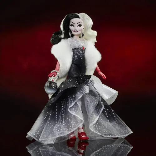 Miniatura 4 de Disney Princess Style Series Cruella De Vil, Muñeca de moda de estilo contemporáneo con accesorios, juguete coleccionable para niñas de 6 años