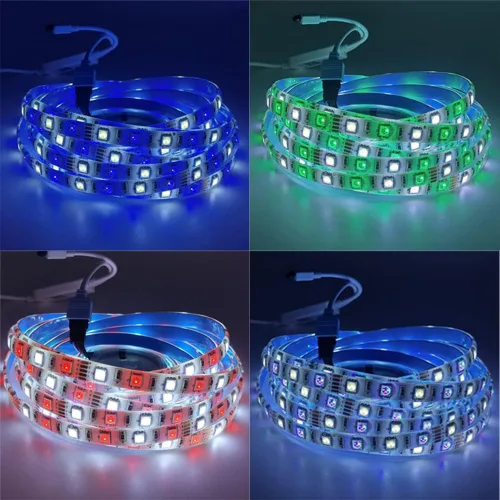 Miniatura 4 de 5050 RGBW RGB+blanco frío (6000K-7000K) 150RGB+150White LED 16.4 ft 16.4ft 60LEDs/m Cinta LED multicolor IP65 revestimiento de silicona impermeable