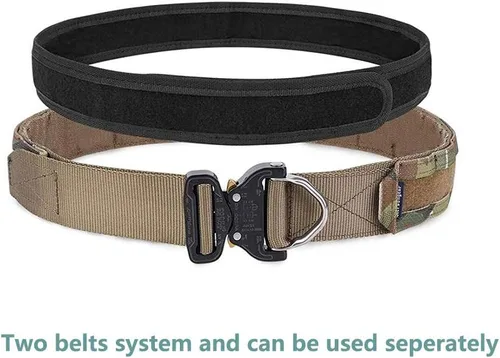 Miniatura 3 de EMERSONGEAR Cinturón táctico con hebilla de cobra, cinturón Molle de liberación rápida, cinturón interior resistente de 1.75 pulgadas interior de 2